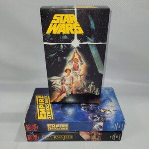 VHS Star Wars Original Trilogy Video Tape Movie Set